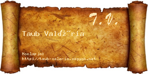 Taub Valéria névjegykártya